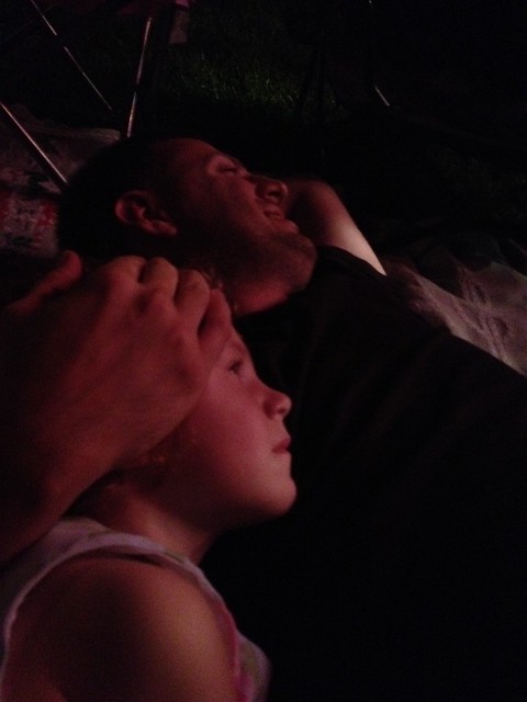 Watching the fireworks after the concert. #happyincle