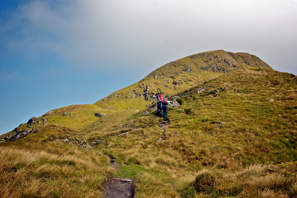 Ascending Beinn nan Eichan