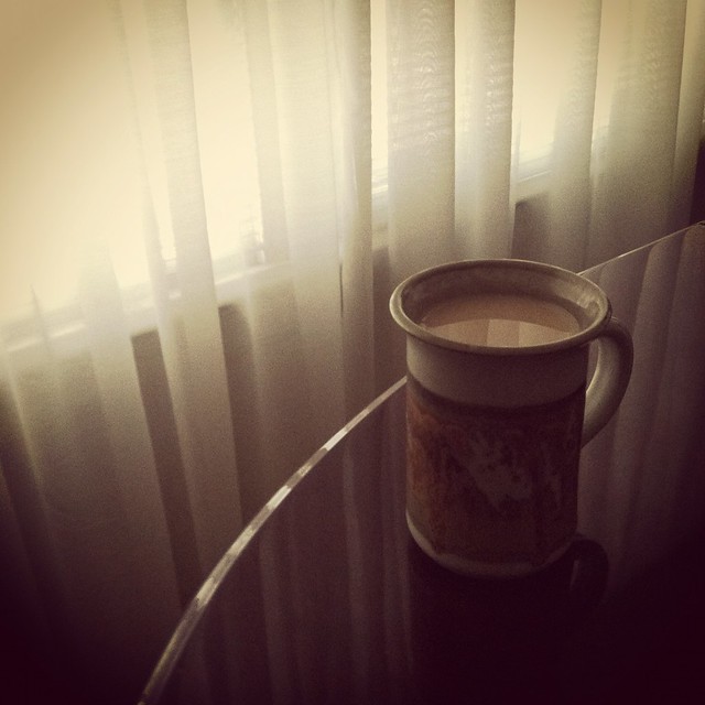 The morning cup.