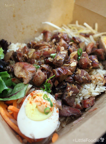 Rice bowl with barbequed pork