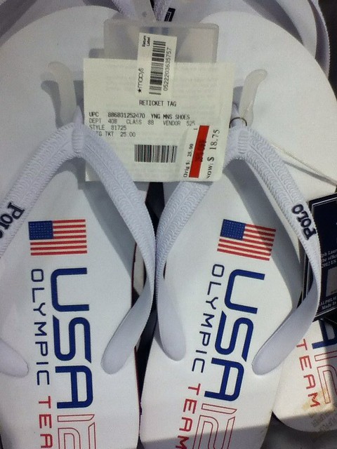 USA 12 Olympic Team Flip Flops