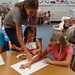 Lauren and Alllison painting with Eva.