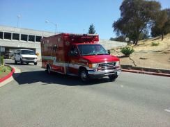 A Sacramento ambulance leaving the area of New Folsom prison where unrest was reported on September 20, 2012. California has witnessed protests by prisoners since 2011. by Pan-African News Wire File Photos