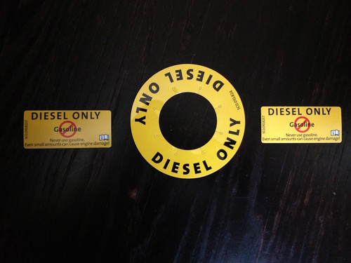Stickers for VW Golf TDI fuel door