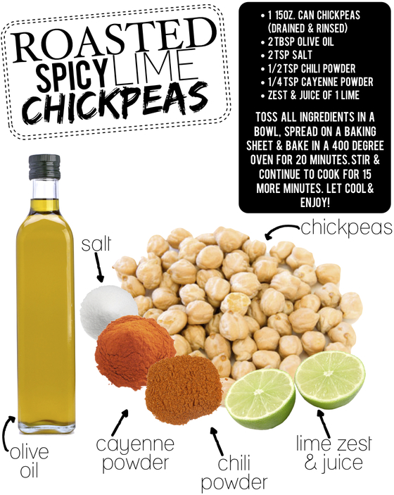 roasted spicy lime chickpeas