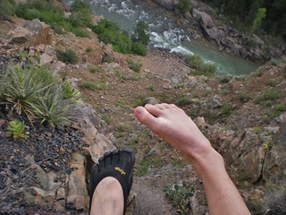 Foot Dangle Over the Animas River from Durango & Silverton Train