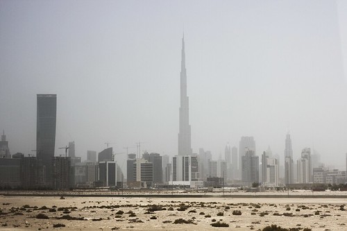 Dubai’s skyline from the outskirts