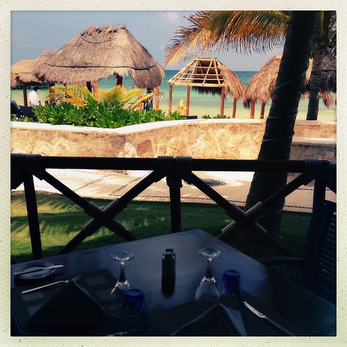 Having lunch on the beach at Azul Beach House - how crazy is this?!