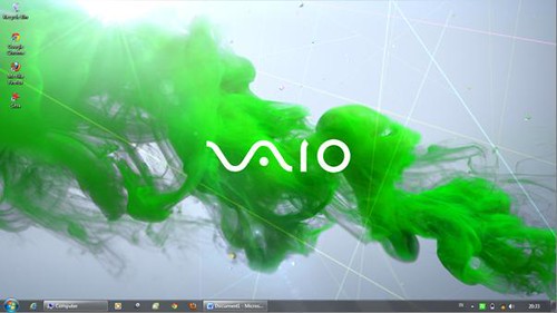 Screenshot tampilan desktop Sony Vaio seri T