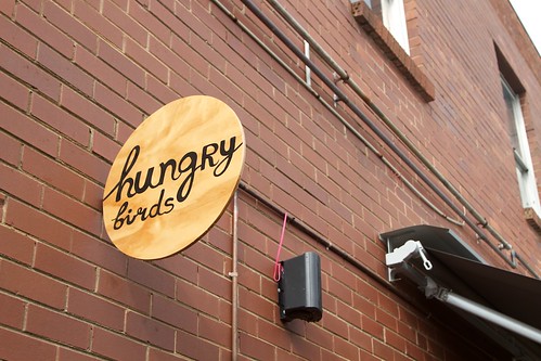 Hungry Birds sign