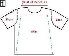 T-Shirt Dress Refashion - Step 1