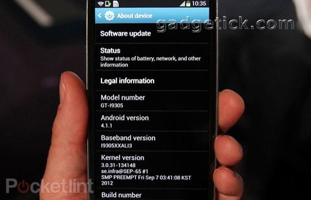 Android 4.1  Samsung Galaxy S3