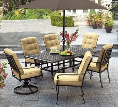 patio dining set for outdoors with umbrella