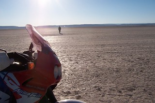 Africa Twin and the Alvord Desert