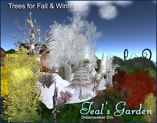 New Fall & Winter Trees & Bushes by Teal Freenote