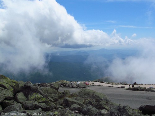 A break in the clouds on the summit of Mount Washington, White Mountain National Forest, New Hampshire