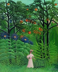 Henri Rousseau, French, 1844–1910. Woman Walking in an Exotic Forest.  1905. Oil on canvas. Photo: © 2012 The Barnes Foundation
