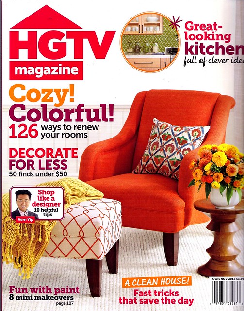 HGTV Mag cover  Oct 2012