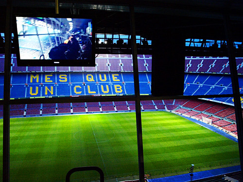 Football Pitch from Press Box, Camp Nou, Barcelona