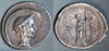 RRC 485/1 L.FLAMINIVS IIIIVIR Julius Caesar, Flaminia Denarius. Caesar, Pax with staff and caduceus. Rome 41BC (per Woytek).