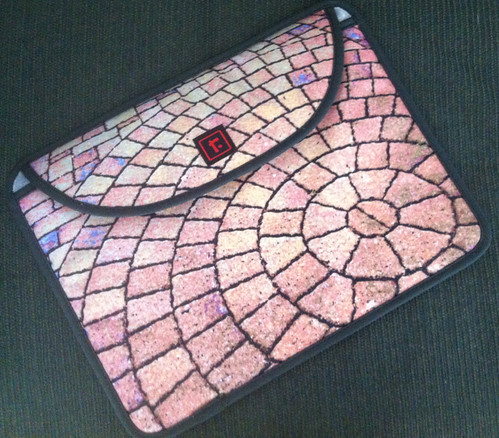 Laptop Sleeve with Stone Spiral Design by randubnick
