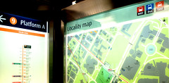Singapore subway station locality map
