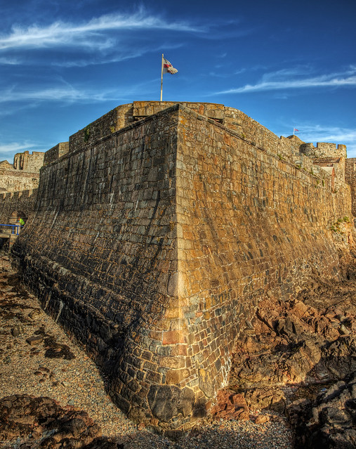 Castle Cornet on Guernsey - at low tide