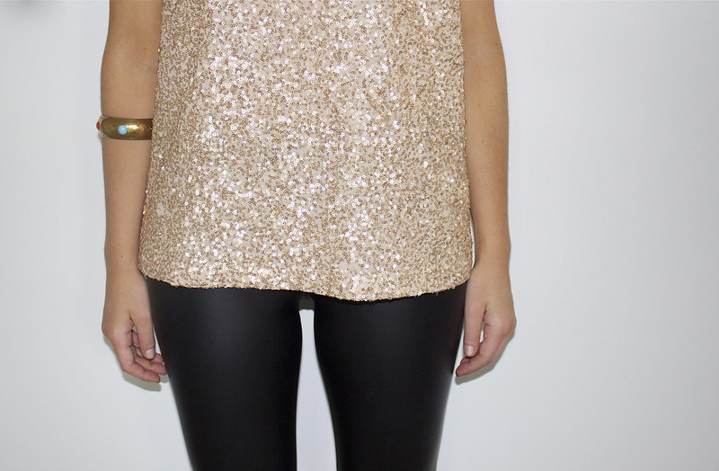 glitter and gold outfit