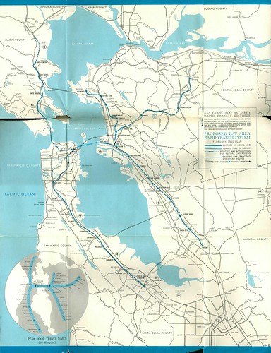 Proposed Bay Area Rapid Transit System, February 1961 Plan