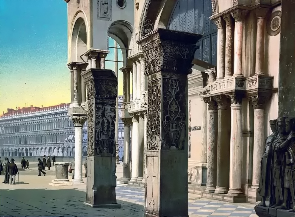 Columns of St. Mark's Church, Venice, Italy