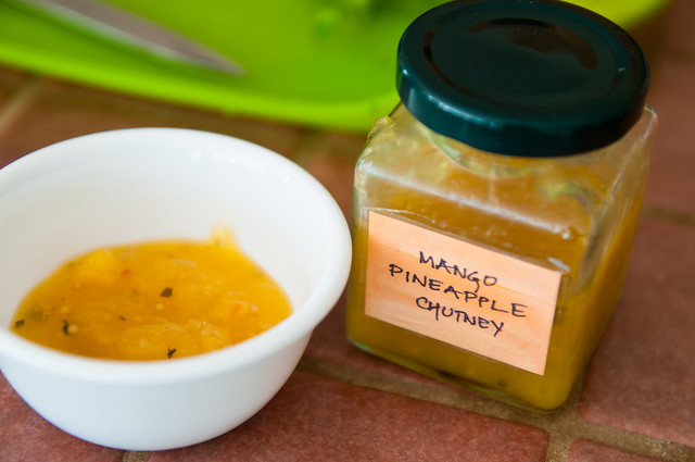 Sneak taste preview of Mango Pineapple Chutney