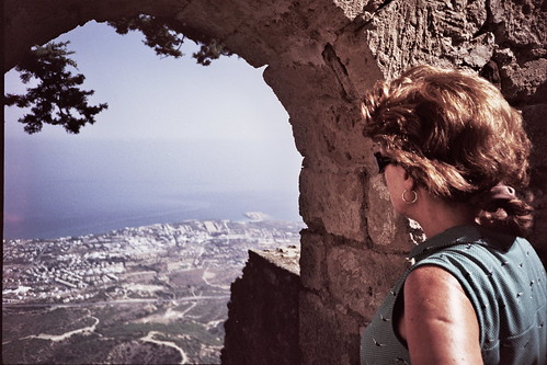 mum, amazing view - st helarion castle, northern cyprus