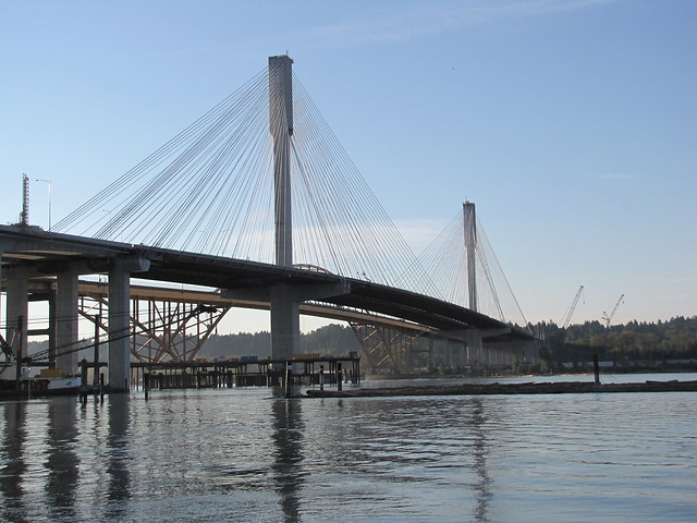 Reflections of the Port Mann Bridge Bridge