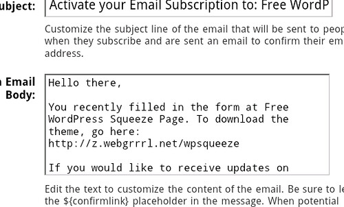 FeedBurner customised email