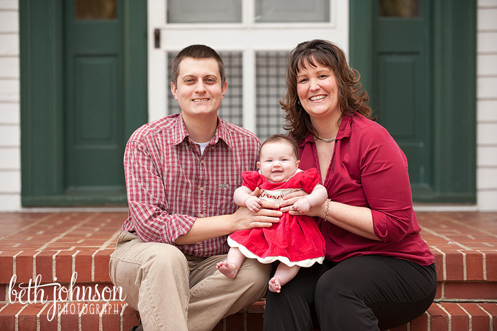 tallahassee 3 month baby family photographer holiday cards