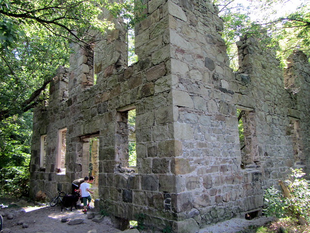 Mill ruins by trail near Glen Morris