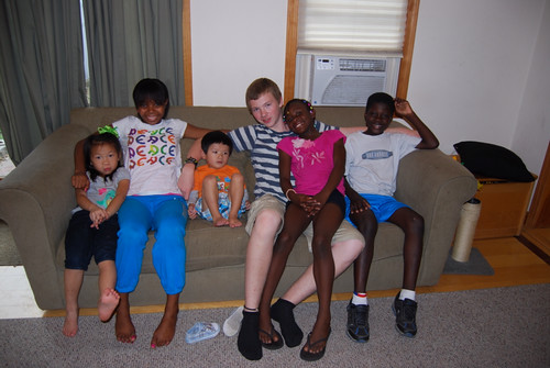 Shane & Livie with some of the Richard's children