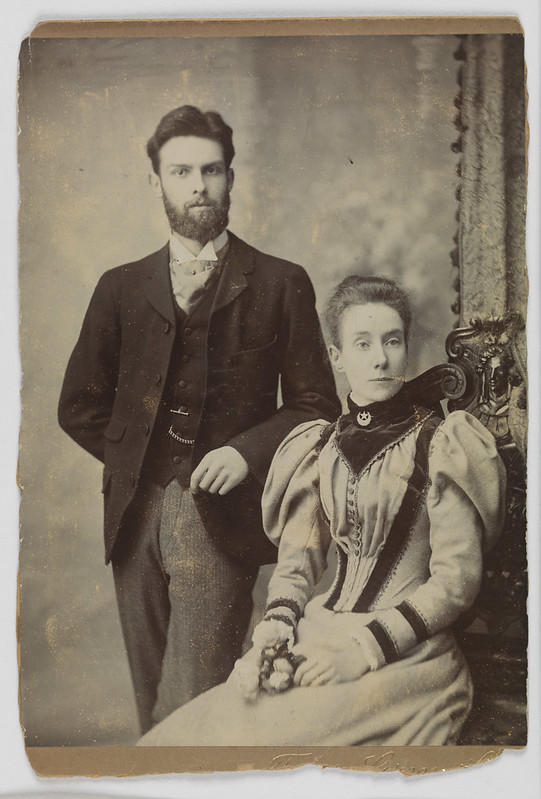 Picture believed to be Edward Turner (1873-1903) and Edith Turner (1867-1962), c.1896