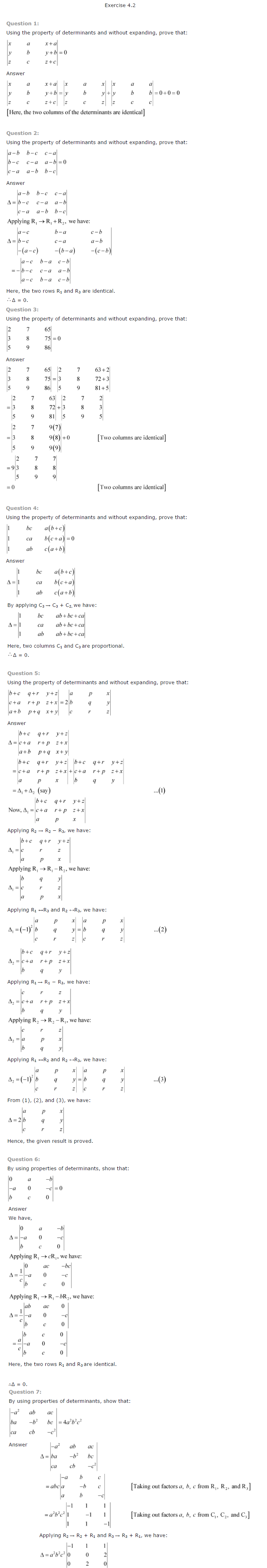NCERT Solutions for Class 12 Maths Chapter 4 Determinants ex 4.3