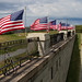 Impressive Flag Display at Fort Independence posted by jeff_a_goldberg to Flickr