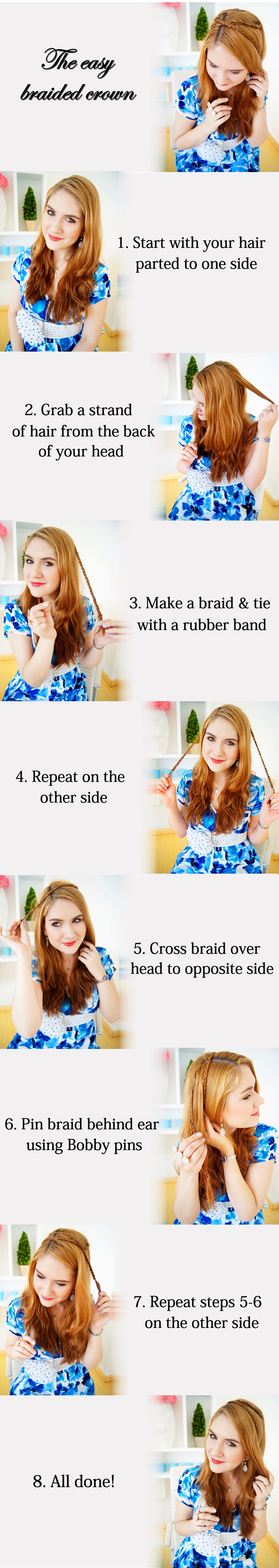 The Quick Braided Crown Hair tutorial