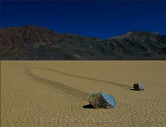 Sailing Stones at 2 AM - Death Valley