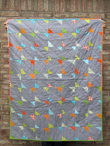 Baby Boy Quilt: Little Bow Ties with Grey