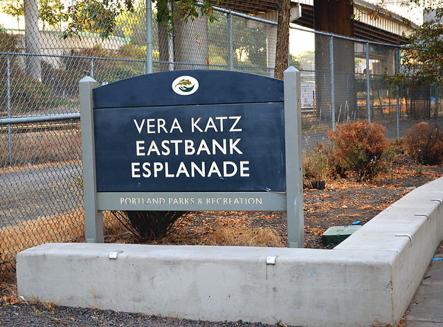 Vera Katz Eastbank Esplanade Sign