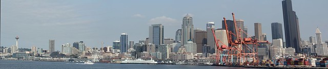 Seattle Skyline by day - viewed from Spirit of Seattle ferry