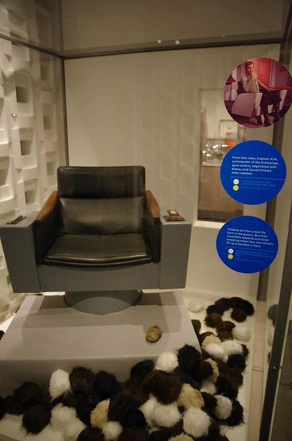 Star Trek TOS Captain Kirks chair and Tribbles - Experience Music Project (EMP) Seattle Museum of Music + Sci-fi + Pop Culture