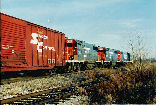 Grand Trunk Western freight entering the southbound interchange at Hayford Junction.  Chicago Illinois.  December 1988. by Eddie from Chicago