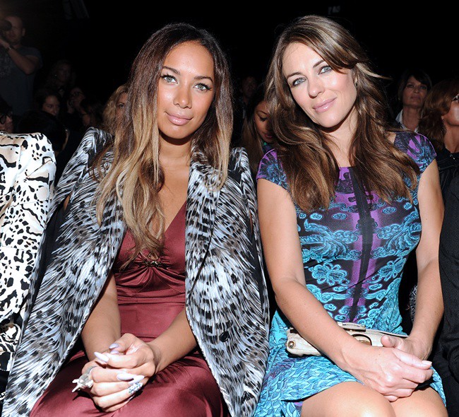 z2 Leona Lewis in RC and Elizabeth Hurley in RC @ Roberto Cavalli Spring Summer 2013 Fashion Show 24-09-2012 Milan