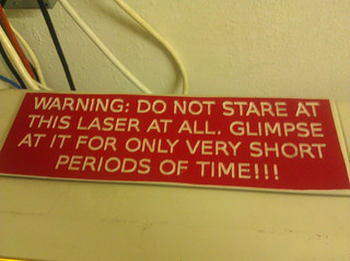 laser cutter warning sign