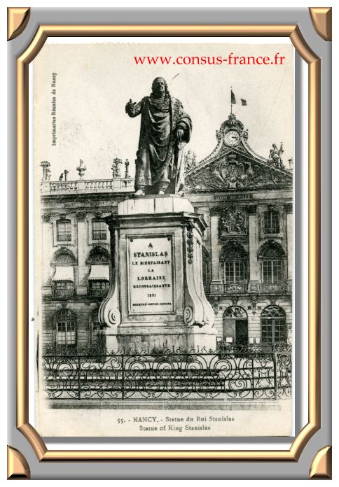 55. - NANCY. - Statue du Roi Stanislas. Statue of King Stanislas -70-150